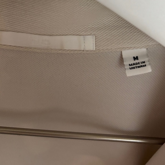 Uniqlo Jersey Relaxed Jacket, Casual Long Sleeve, Natural Beige Size Medium - Picture 5 of 9